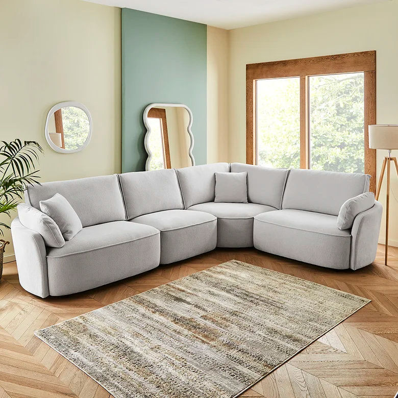 snug corner sofa in small living room