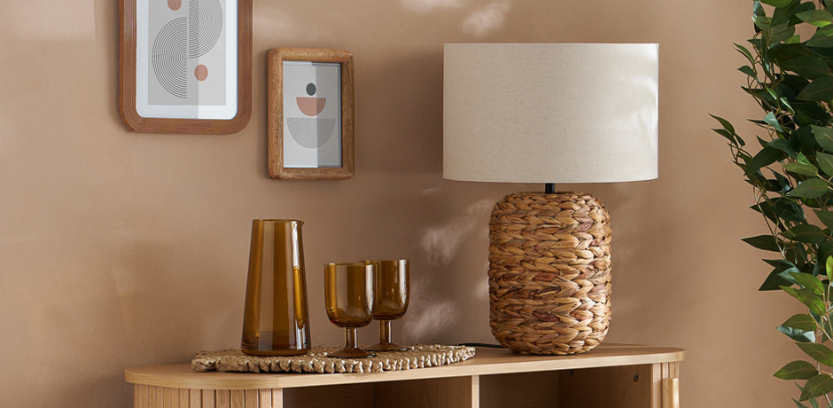 clean lamp shade in living room on table