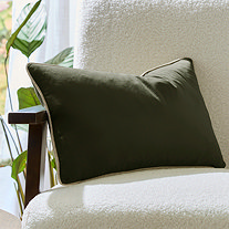 Trending Category - Home Furnishings - velvet dark green cushion