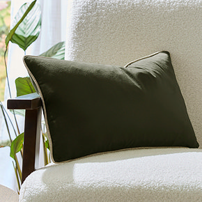 Trending Category - Home Furnishings - velvet dark green cushion