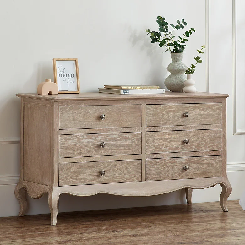 light wood elegant farmhouse bedroom chest of drawers