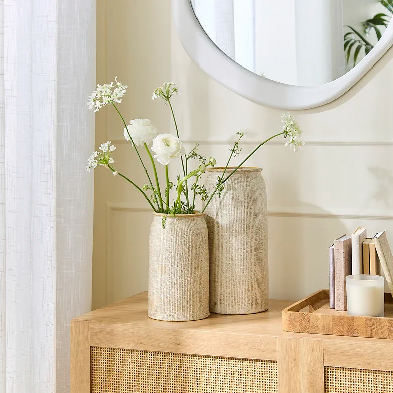 small glazed ceramic rustic vases