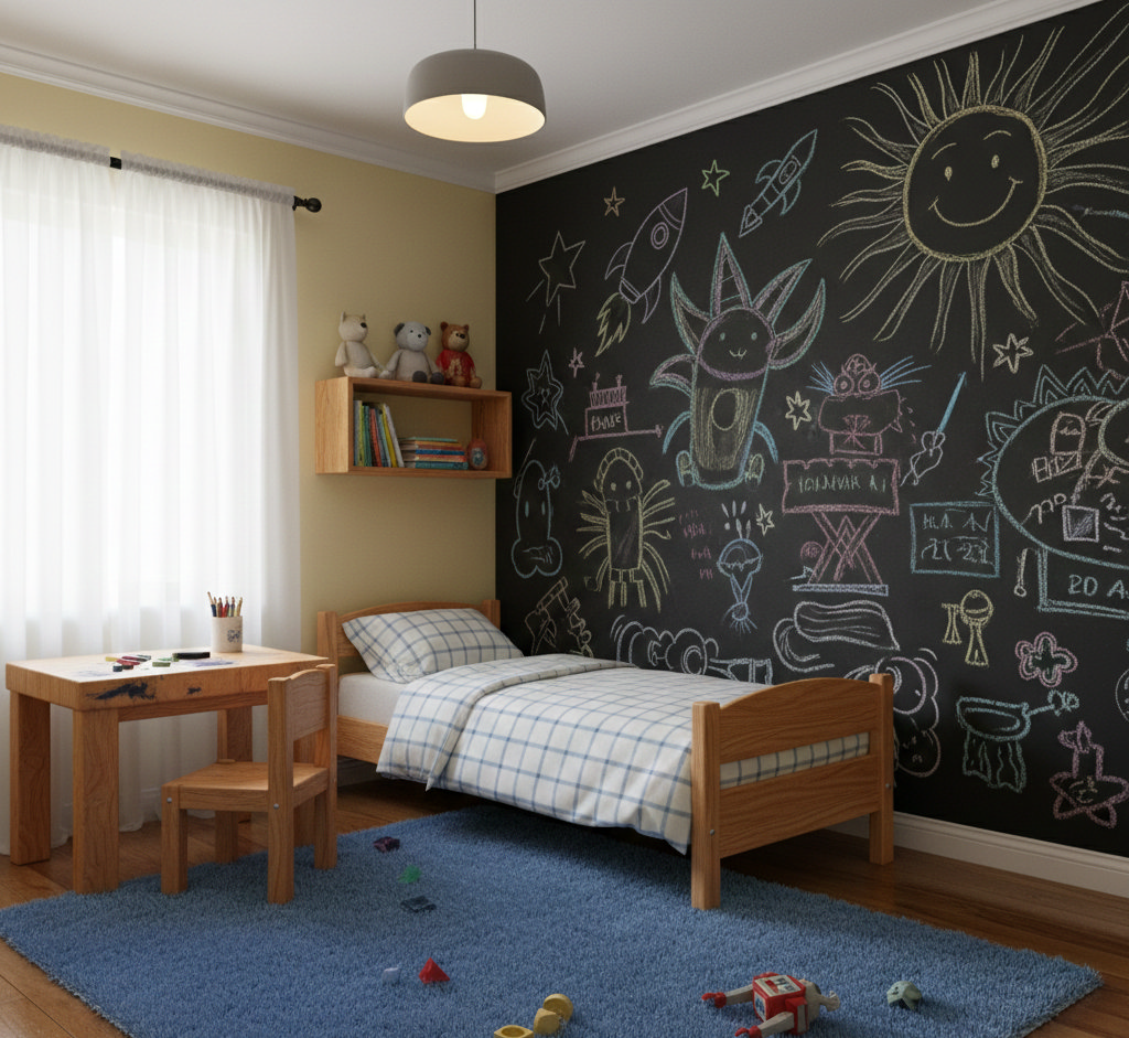 Kids Bedroom - Blackboard Wall