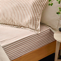Striped bed sheet