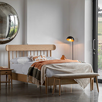 Lostock Bedroom Furniture - Bed, bedside table & bench