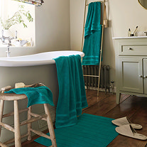 Christy Collection - Teal towels and bath mat