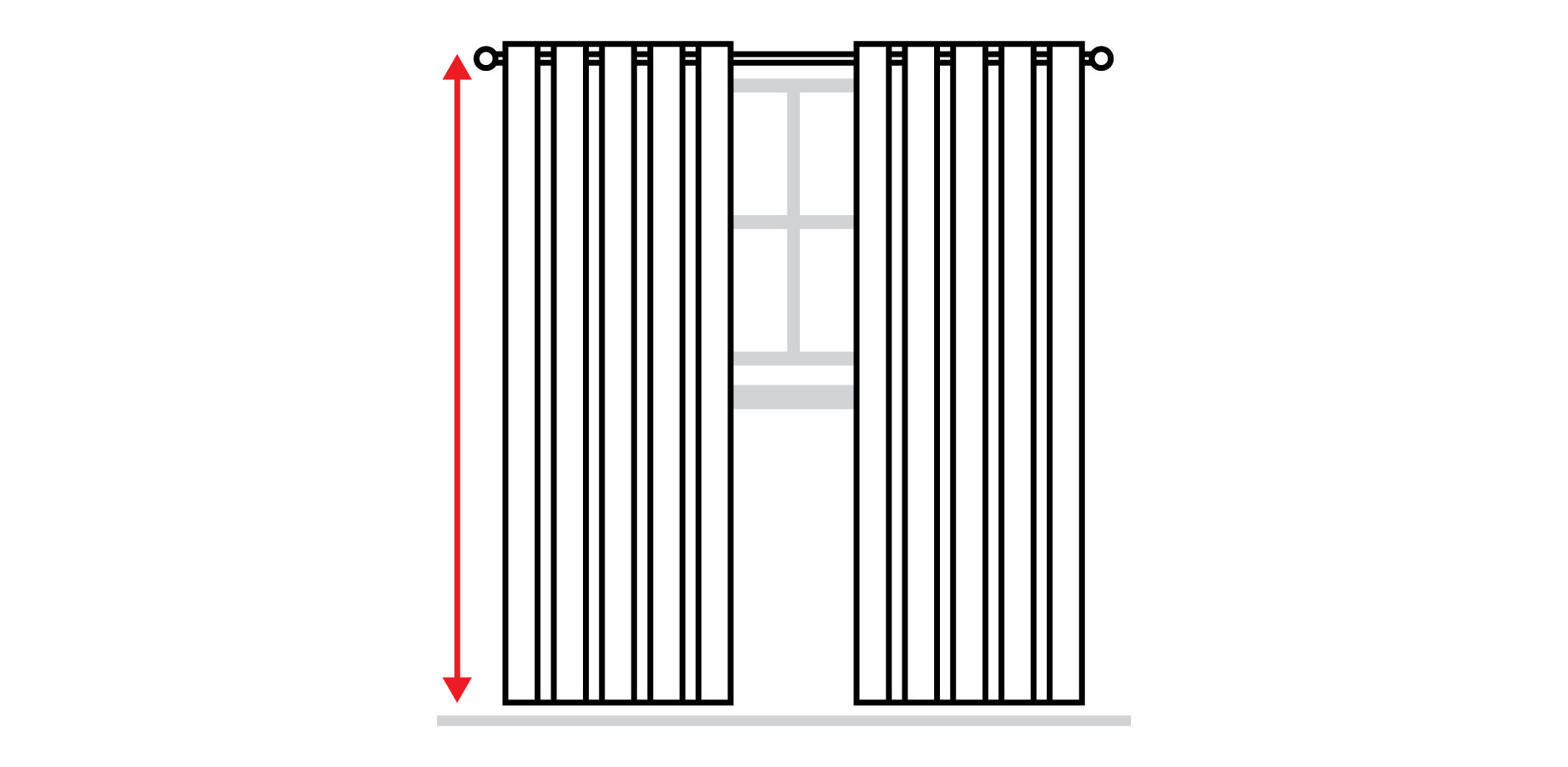 example of floor length curtains