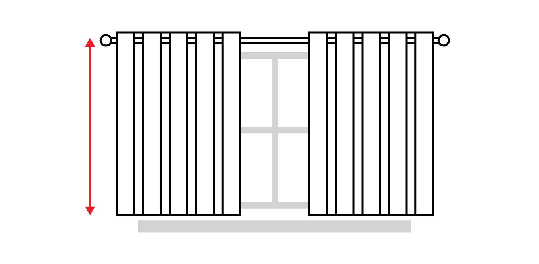 sill length curtains