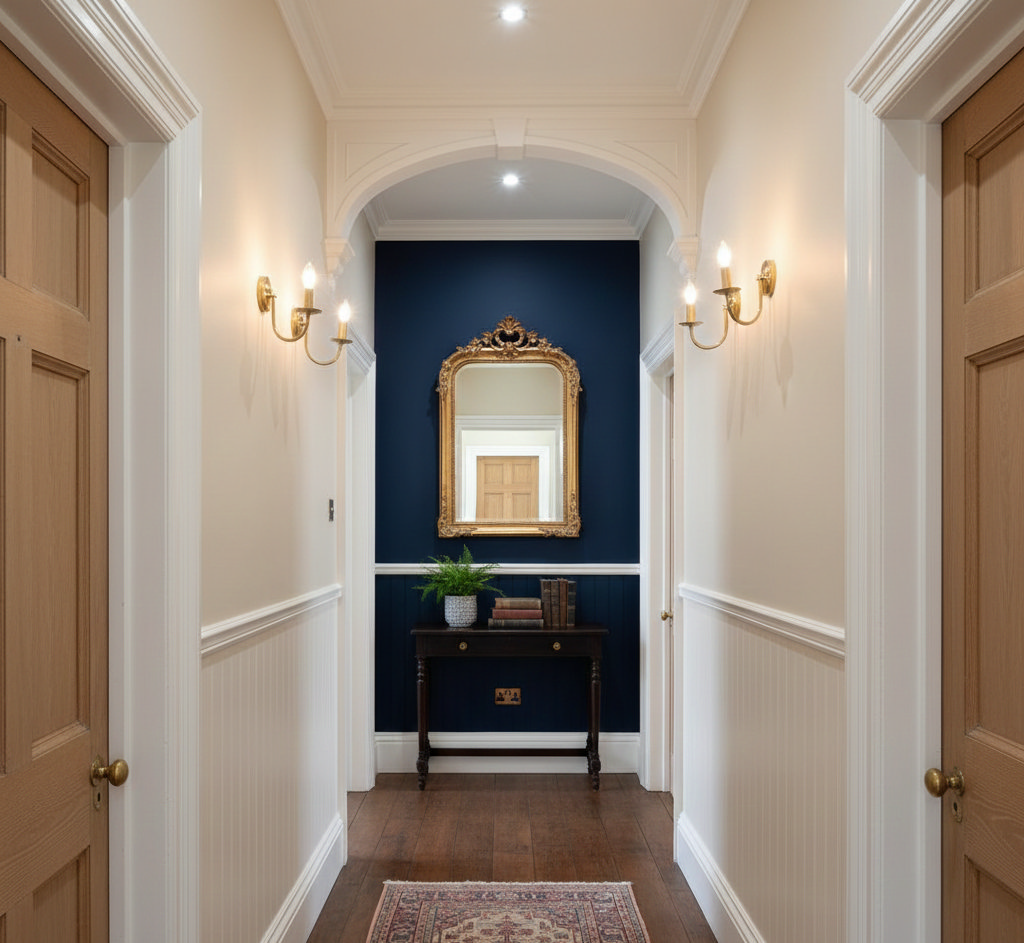 Long, tunnel-like hallway