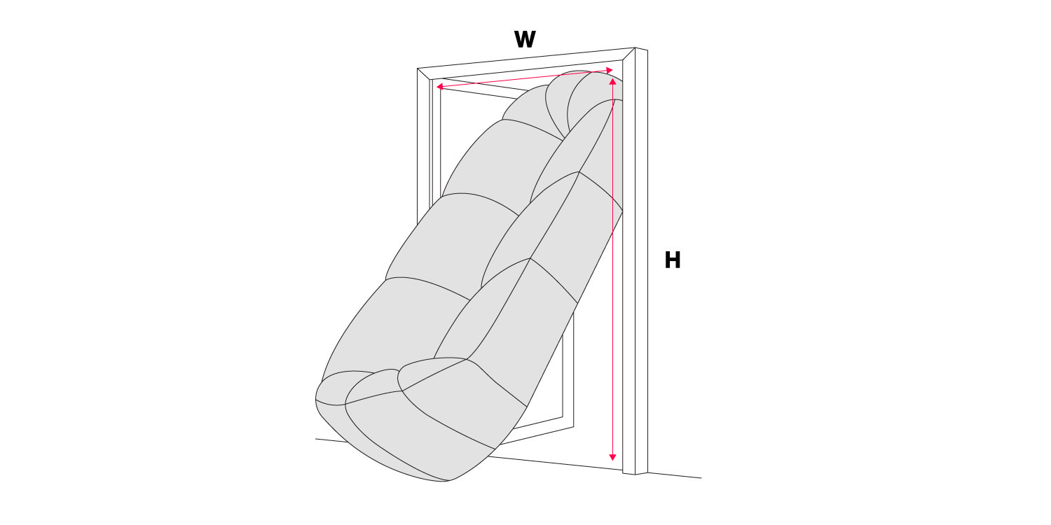 fitting sofa through doorway diagram