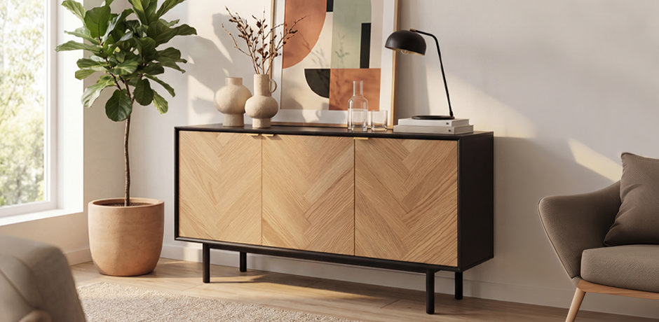 how to decorate a sideboard with modern decor