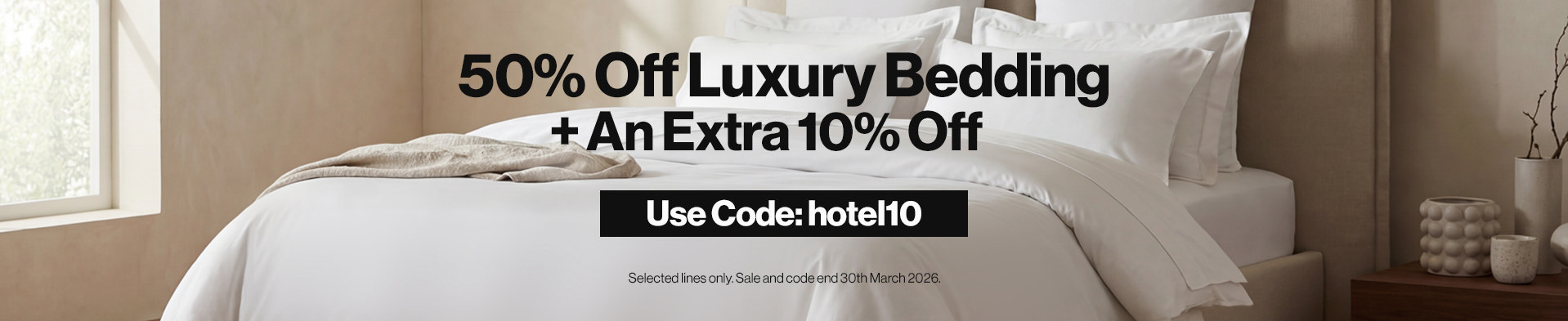 50% off Luxury Hotel Bedding
