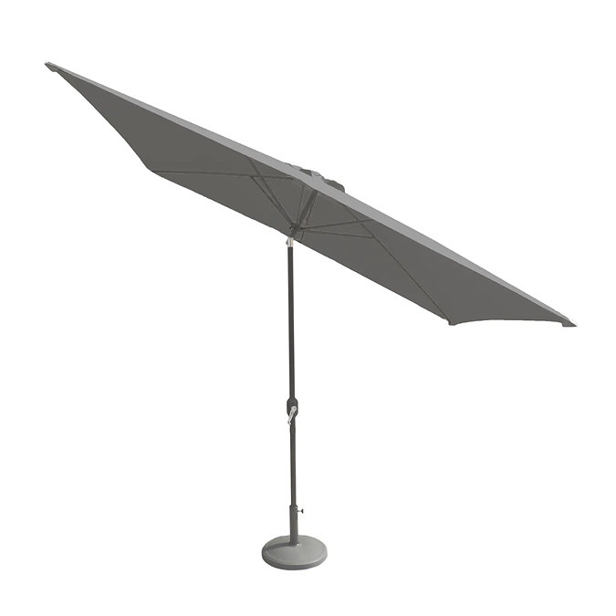 2.4mx3m Crank and Tilt Rectangular Parasol Grey