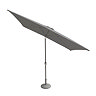 2.4mx3m Crank and Tilt Rectangular Parasol Grey