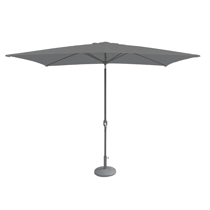 2.4mx3m Crank and Tilt Rectangular Parasol Grey