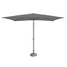 2.4mx3m Crank and Tilt Rectangular Parasol Grey