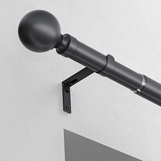 22-25mm Extendable Eyelet Ball Curtain Pole Image