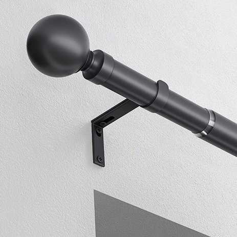 22-25mm Extendable Eyelet Ball Curtain Pole Image