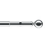 22-25mm extendable eyelet ball curtain pole in satin silver stock image