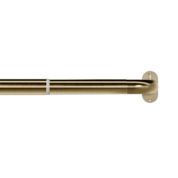 25-28mm Ext Room Darkening Pole image in antique brass close up stock 