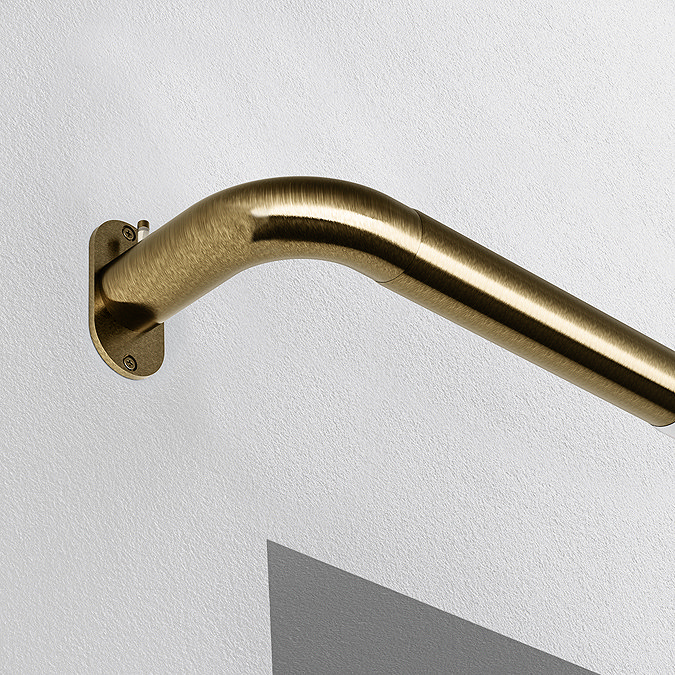 25-28mm Ext Room Darkening Pole image in antique brass CLOSE UP