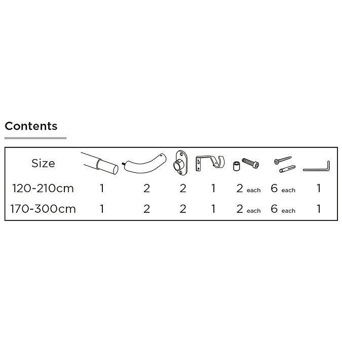 25-28mm Room Darkening Pack Contents