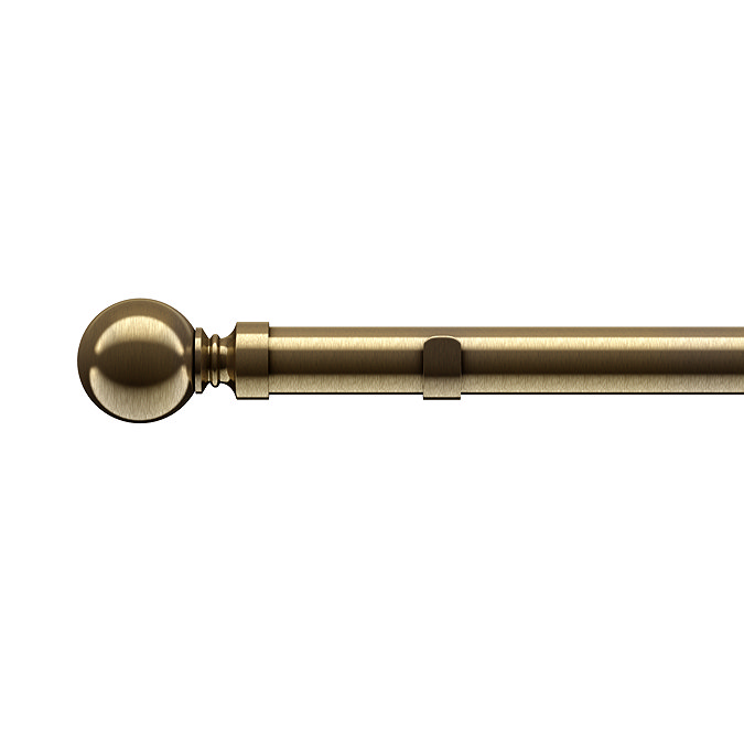 28mm Ball Eyelet Pole Antique Brass stock image