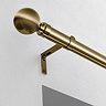 28mm Ball Eyelet Pole Antique Brass image on a wall 