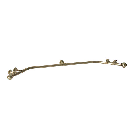 28mm 400cm Poles Apart Ball Eyelet 3 Sided Bay Pole Kit Antique Brass
