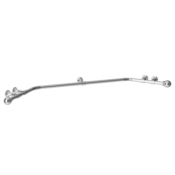 28mm 400cm Poles Apart Ball Eyelet 3 Sided Bay Pole Kit Chrome image