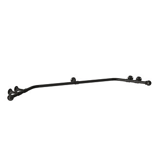 28mm 400cm Poles Apart Ball Eyelet 3 Sided Bay Pole Kit Black image