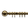 28mm Fixed Ball Pole Antique Brass stock image