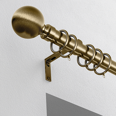 28mm Fixed Ball Pole Antique Brass image
