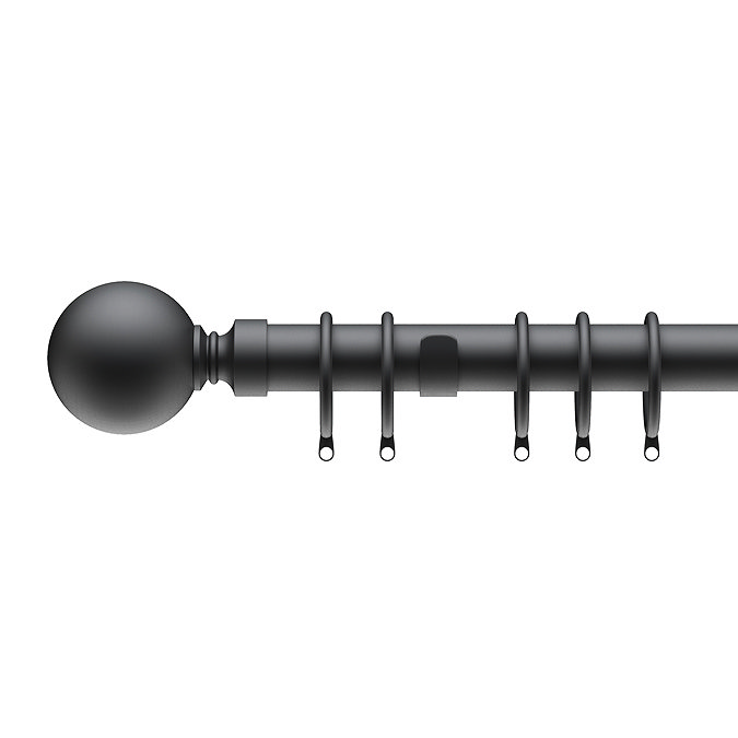 28mm Fixed Ball Pole Black stock image 