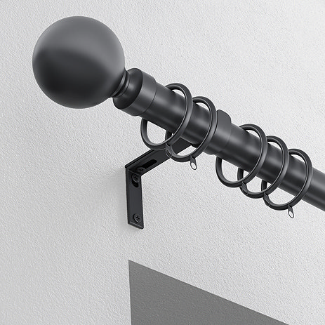 28mm Fixed Ball Pole in Black image