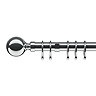 28mm Fixed Ball Pole in Chrome stock image