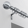 28mm Fixed Ball Pole Satin Silver image 