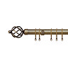 28mm Fixed Cage Pole Antique Brass stock image