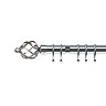 28mm Fixed Cage Pole Satin Silver stock image