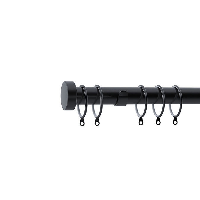 28mm Fixed Stud Pole stock image in black