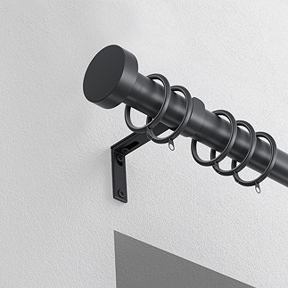 28mm Fixed Stud Pole image in black