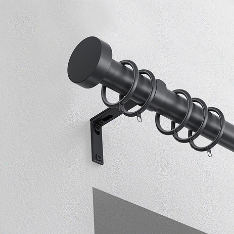 28mm Fixed Stud Pole image in black