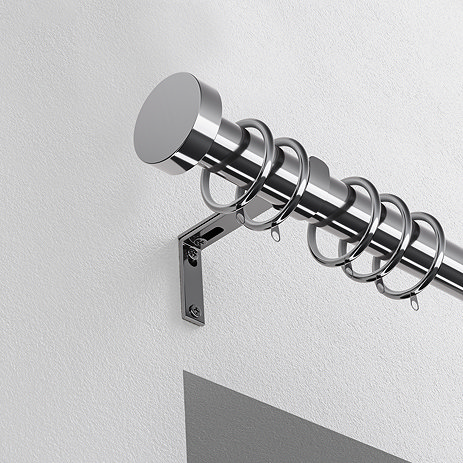28mm Fixed Stud Pole Chrome image