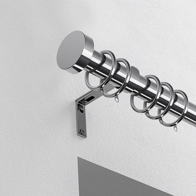 28mm Fixed Stud Pole Chrome image