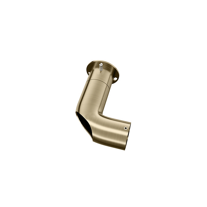 28mm Room Darkening Support in antique brass image stock