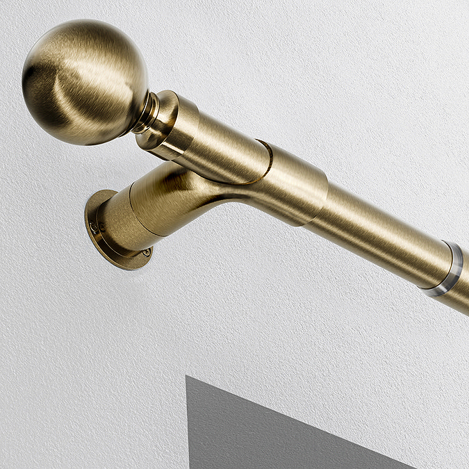 28mm Room Darkening Support in antique brass image