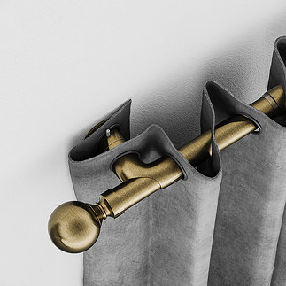 28mm Room Darkening Support in antique brass image