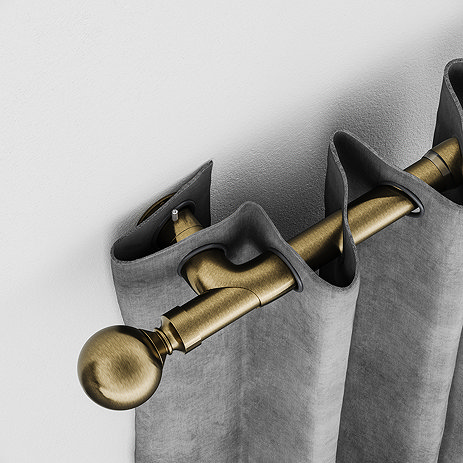 28mm Room Darkening Support in antique brass image