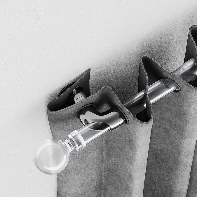 28mm Room Darkening Support brackets in satin silver image