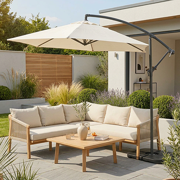 3m round cantilever garden parasol